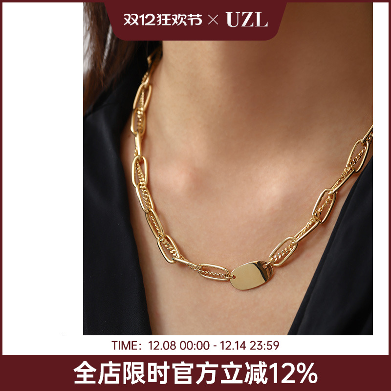 小众设计感交叉双层脖子锁骨链