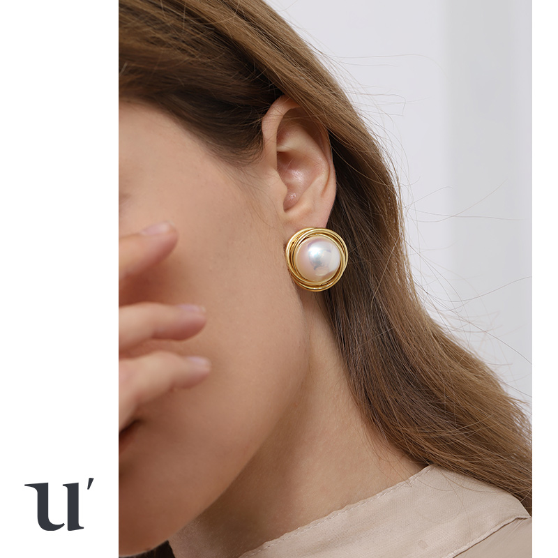 复古风气质高级轻奢法式珍珠