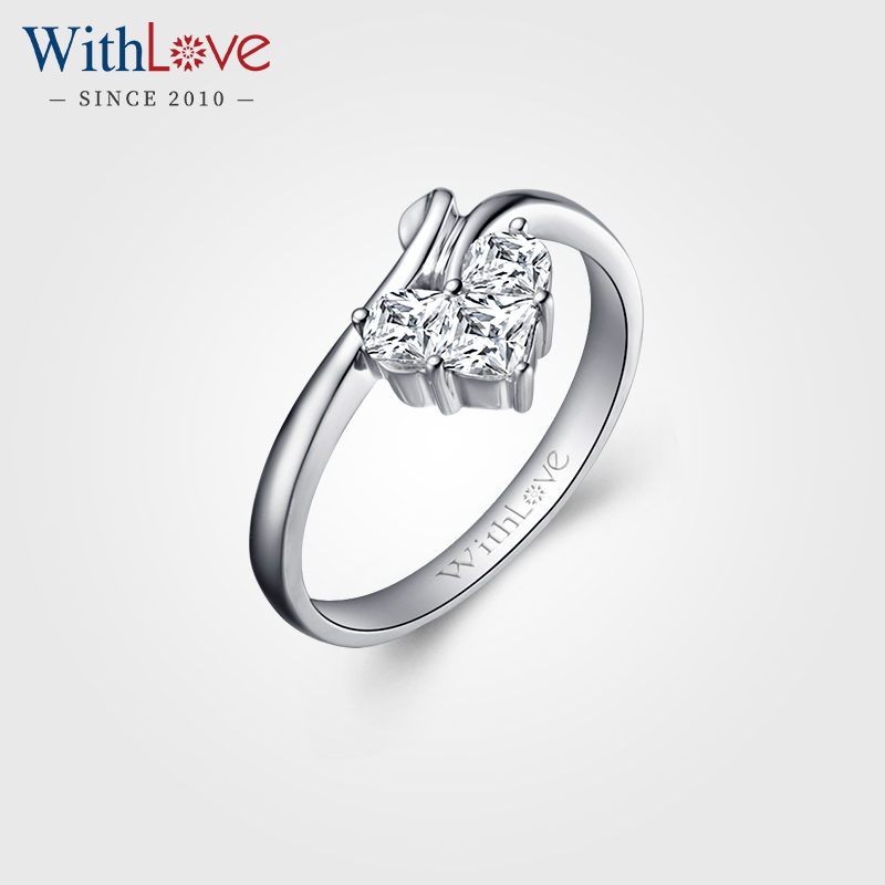 WithLove18K金心形钻石戒指
