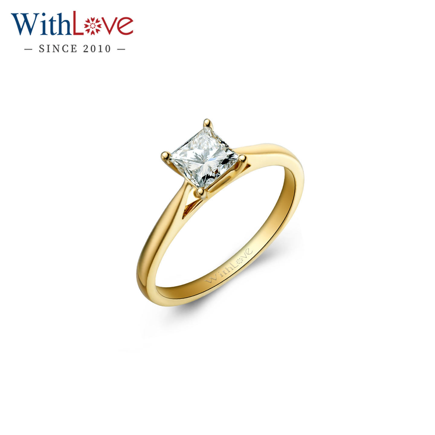 WithLove50分公主方钻石女戒