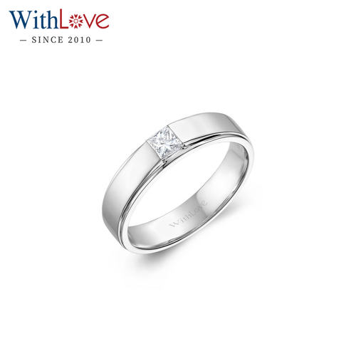 WithLove方形钻石男士戒指定制