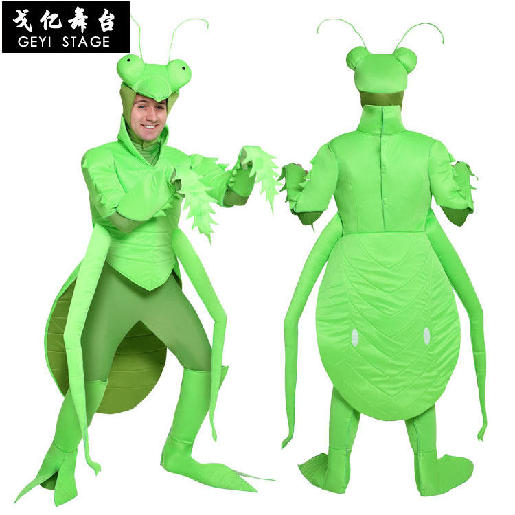 万圣节狂欢节演出服动物昆虫系列豪华成人儿童蟋蟀螳螂装扮衣服