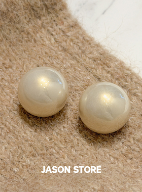 JASON/轻奢高级感珍珠耳钉女小众精致时尚耳环简约气质巨好看耳饰