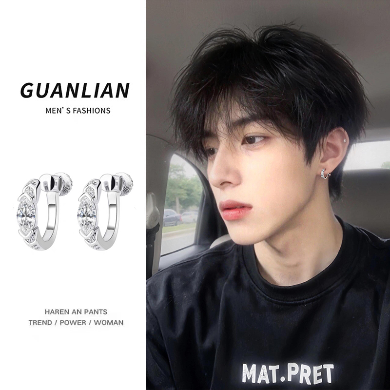 荷鲁斯之眼耳夹男无耳洞耳钉欧美高级感气质螺丝款耳扣单只耳骨夹