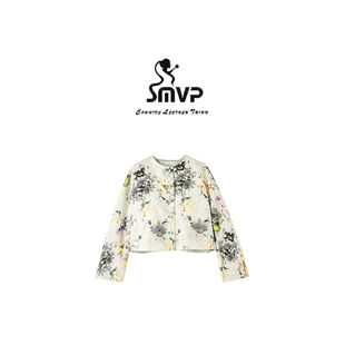 国风新中式 朗家 半熟青柠 花卉印花短外套女9047 SMVP