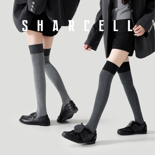 爆款 压力过膝袜女春秋款 撞色长筒袜护膝显瘦大腿高筒长袜2026新款
