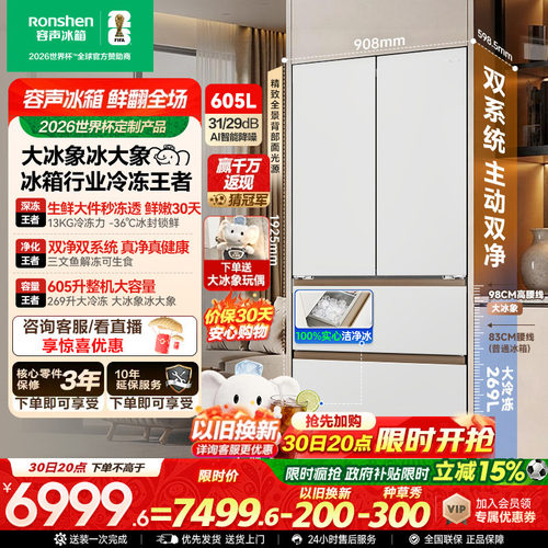 容声大冰象605冰箱行业冷冻王者