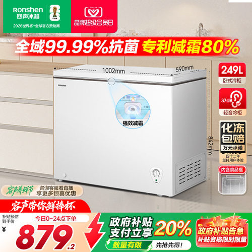 国家补贴20%-容声249L单温大冰柜