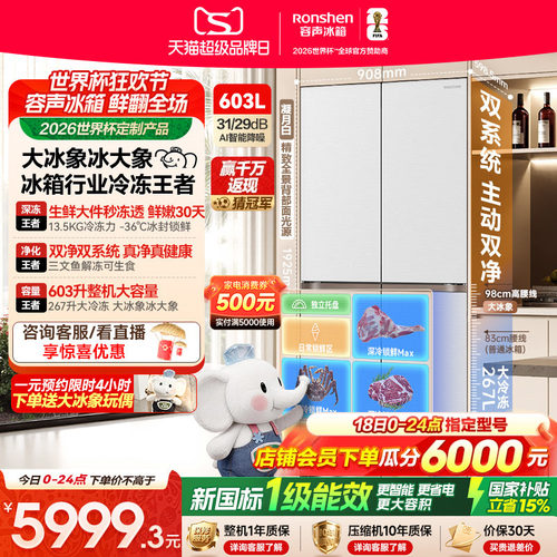 容声大冰象603冰箱行业冷冻王者