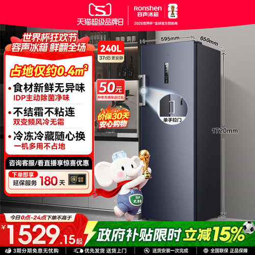 容声大冰象系列240冰柜立式冷柜