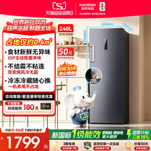 容声大冰象系列240冰柜立式冷柜