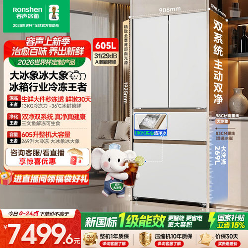 容声大冰象605冰箱行业冷冻王者