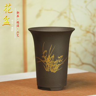 兰花盆兰花专用盆多肉花盆紫砂花盆绿萝花盆君子兰盆室内养花特价