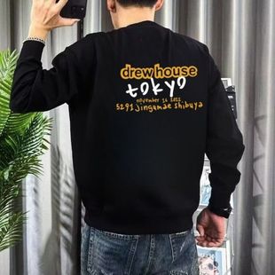 贾斯汀比伯同款Drew House东京限定笑脸印花长袖卫衣男女情侣潮牌