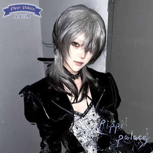 皮皮家渐变打毛头顶少年拖尾假发