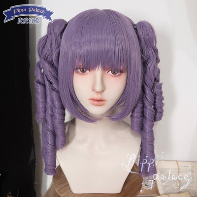 Meruru紫色罗马卷Lolita假发