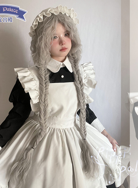 皮皮家 灰烬 一米灰色复古羊毛玉米卷超长仙气原创lolita假发