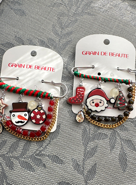韩国AZNAVOUR/GRAIN de BEAUTE 百搭时尚 圣诞老人胸针别针胸花
