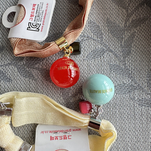 韩国进口GRAIN de BEAUTE/AZNAVOUR球球发圈发绳链条手链手环皮筋