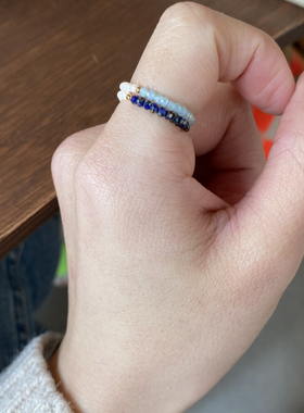 韩国进口饰品 小众ins风鱼线戒指 百搭简约 松紧指环女