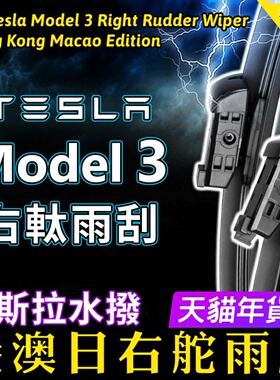 右舵Tesla特斯拉Model-3雨刮器港澳右軚水拨片Model3雨刷器Wiper