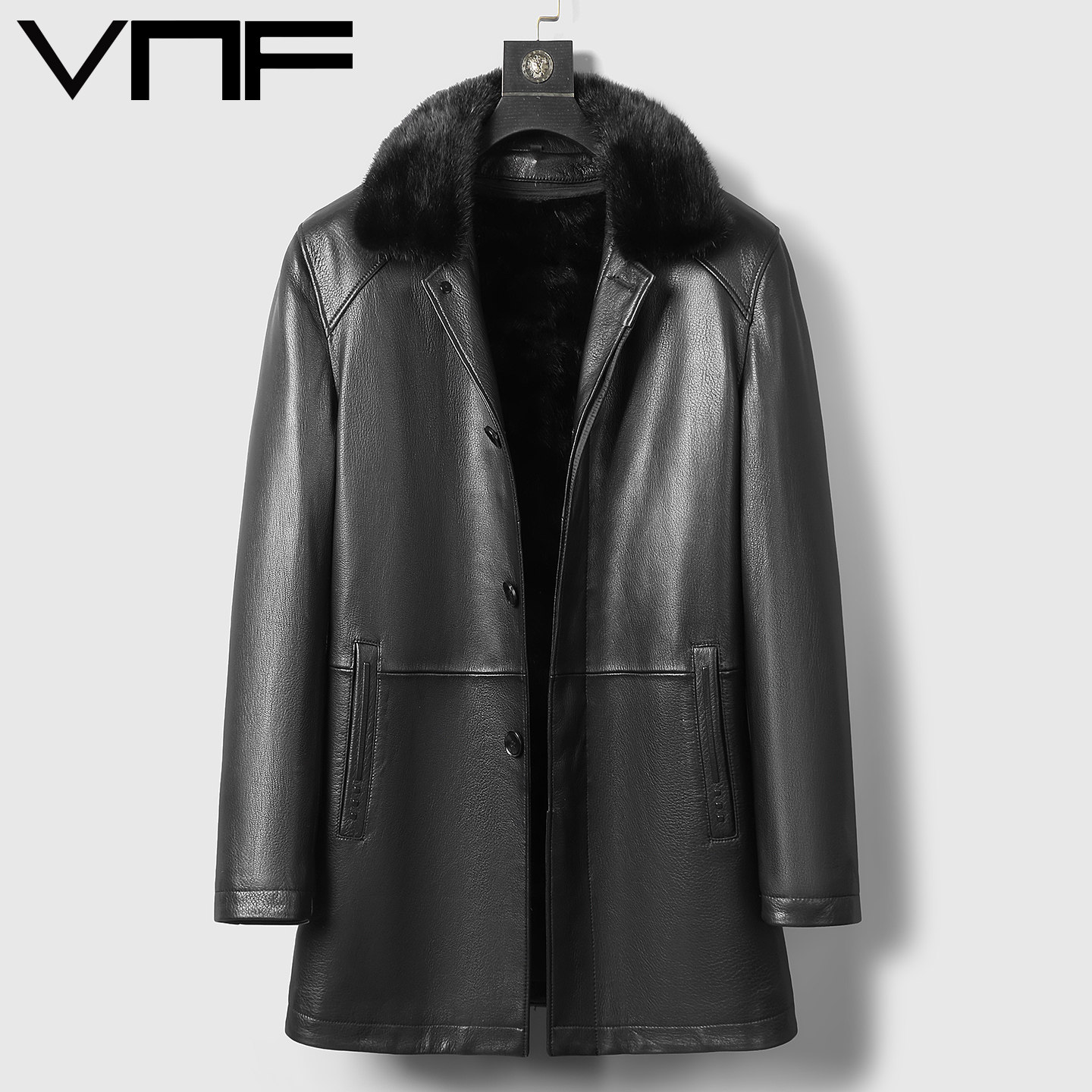 海宁真皮皮衣男山羊皮水貂内胆皮毛一体中老年皮夹克貂皮外套冬季,男装,皮衣,淘宝优惠券,粉丝福利购,淘宝优惠卷