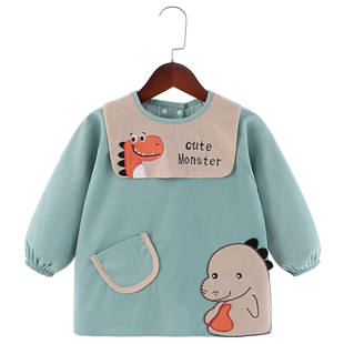 罩衣男宝宝防水吃饭防脏儿童秋冬外穿洋气反穿衣围裙婴儿小孩护衣