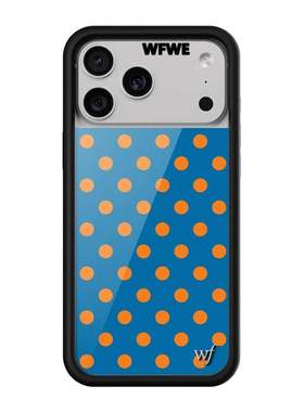 WF手机壳联名lower紫色蓝橙波点适用苹果17promax手机壳iPhone16/15/14/13/12Pro/Max黑框亚克力防摔保护套