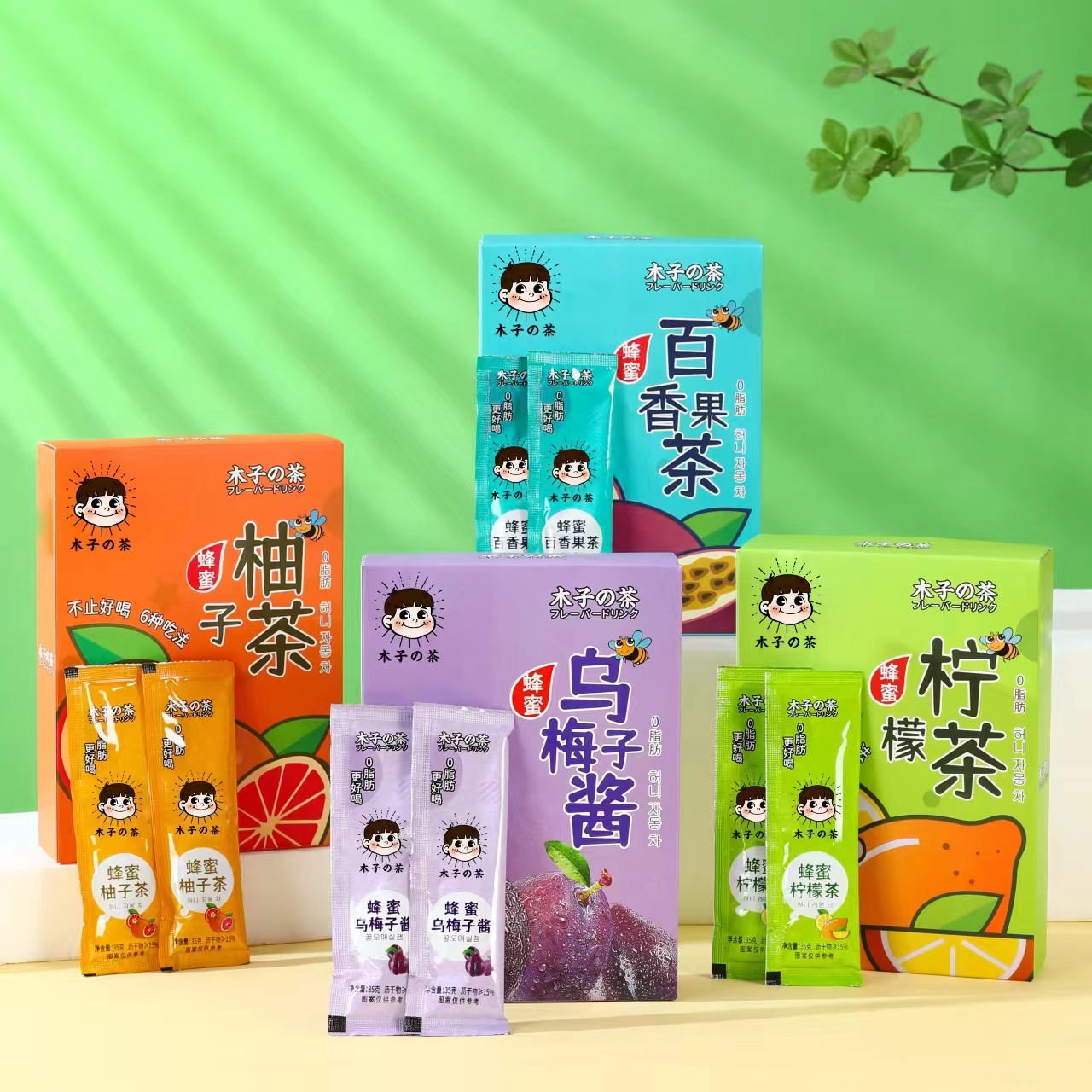 木子茶柠檬蜂蜜柚子乌梅子酱茶