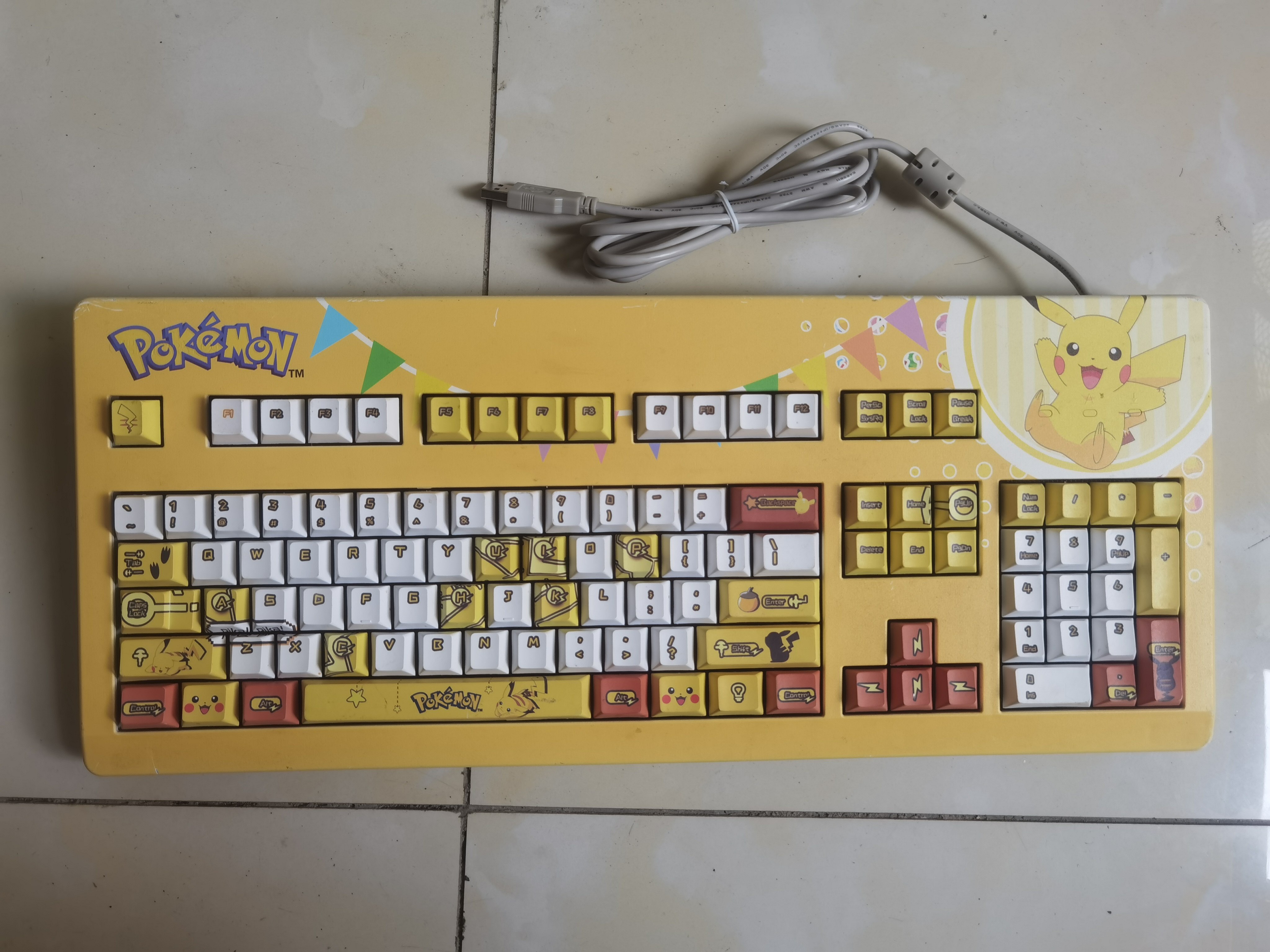 樱桃G80-3494 比卡丘主题联名款 红轴功能正常 孤品 实物图换过线