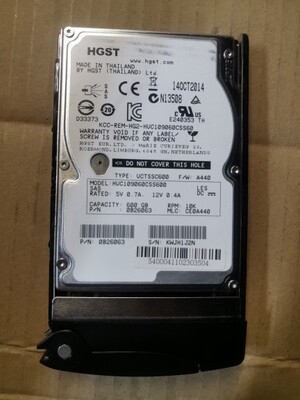 HGST 硬盘 SAS 600G 2.5 寸 10K HVC109060CSS600