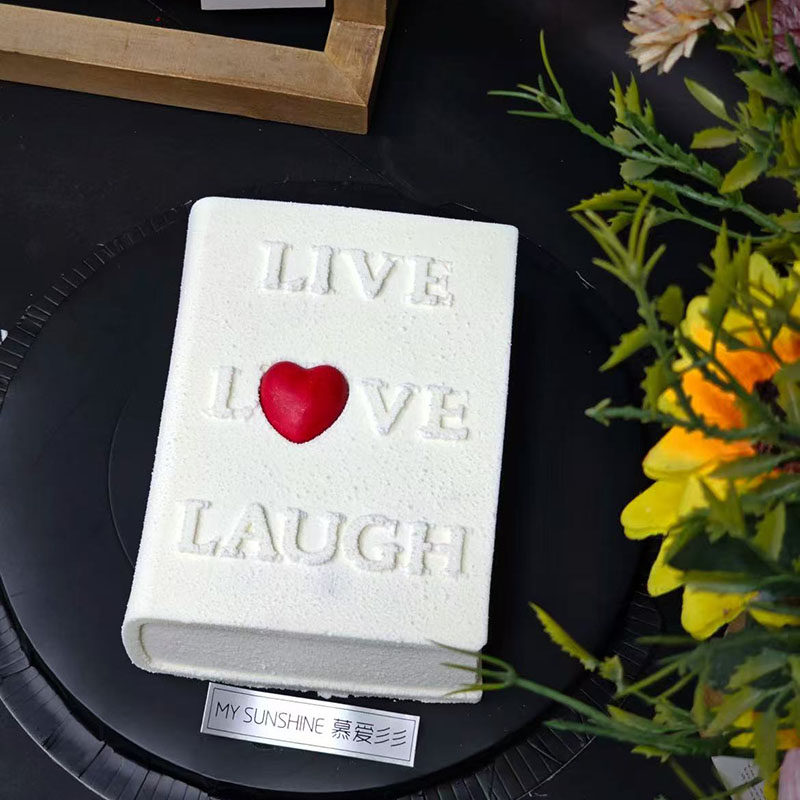 6寸一本情书硅胶模具慕斯蛋糕情人节翻糖巧克力夹心模具烘焙甜品