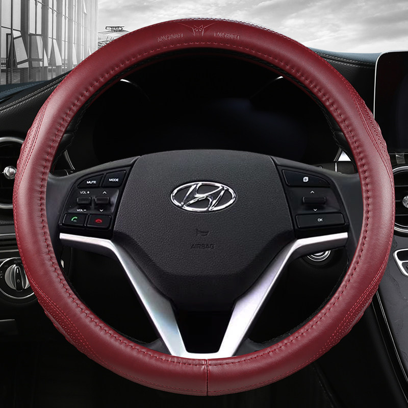 21款北京现代第七代伊兰特专用方向盘套老款真皮免缝防滑免缝四季