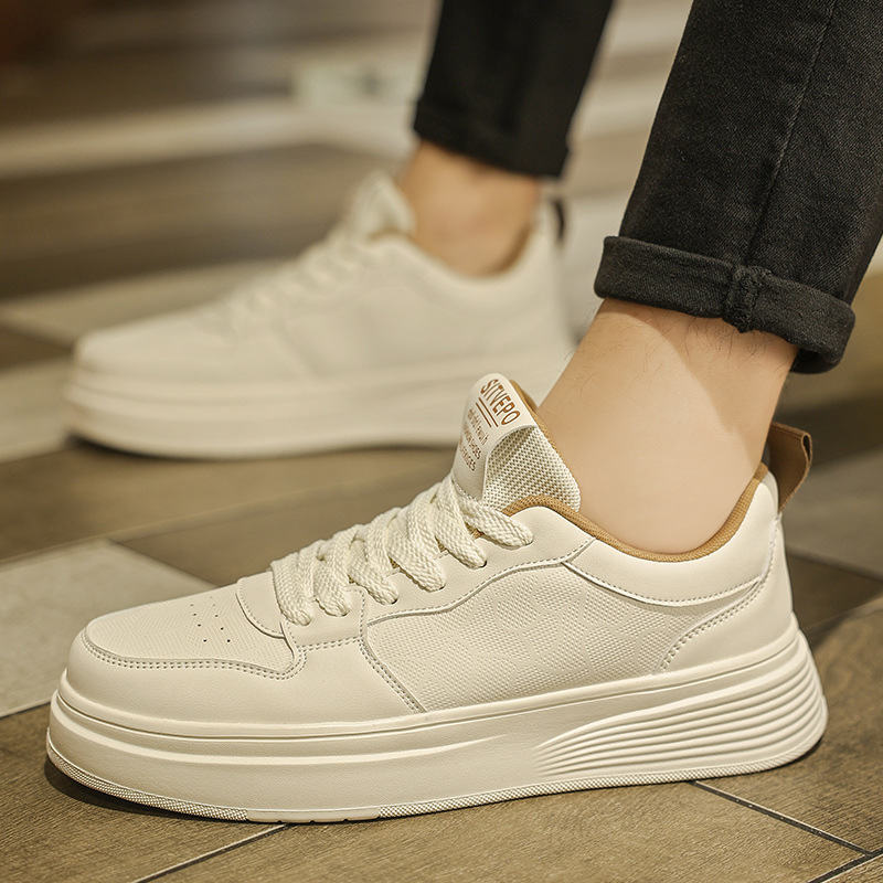 男鞋2025新款夏季透气休闲运动鞋青少年低帮百搭软底耐磨舒适板鞋