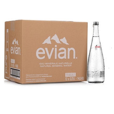 依云玻璃瓶矿泉水750ml*12