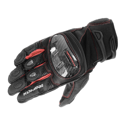 komine越野摩托车碳纤维羊皮手套