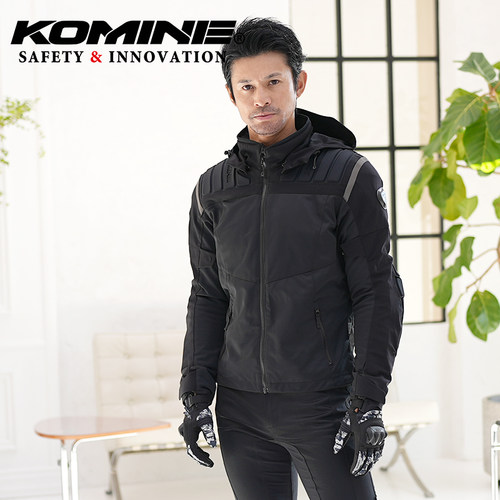KOMINE春夏网眼拼接机车休闲夹克