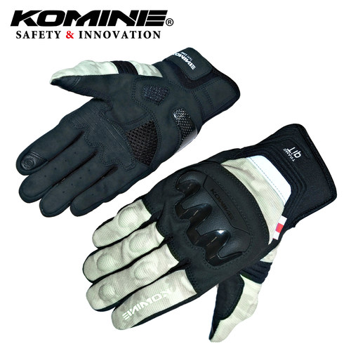 KOMINE夏季网眼碳纤维摩托车手套