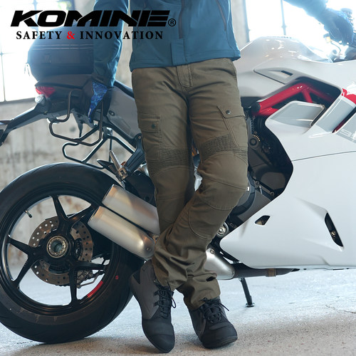 KOMINE春夏纯棉休闲款机车骑士裤