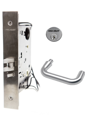 ASSAABLOY亚萨合莱正品单舌机电插芯锁整套（ 断电关）电机电控锁