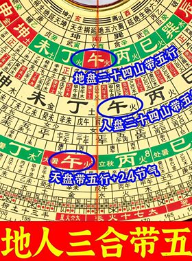 万福堂高精度6*8*9*10寸三元三合综合强磁天池专业罗盘