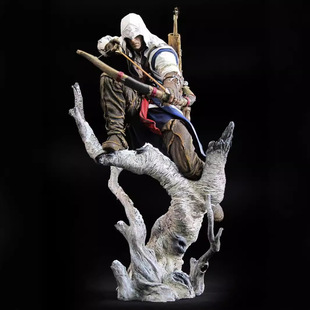 刺客信条3 育碧 自由版康纳 射箭造型 盒装 手办 模型摆件