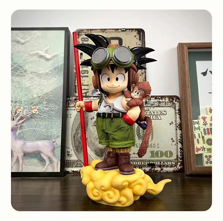 七龙珠gk猴子小悟空手办扉页飞行服原色版模型可爱摆件动漫周边