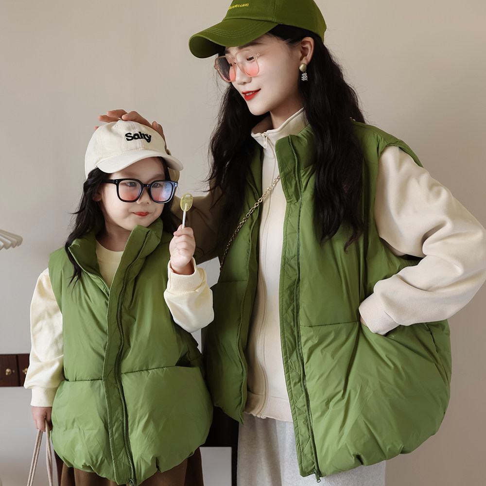 胖胖象儿童亲子立领羽绒马甲中小大童宝宝纯色背心男女童保暖坎肩,童装/婴儿装/亲子装,羽绒马甲,淘宝优惠券,粉丝福利购,淘宝优惠卷