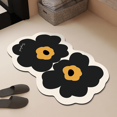 浴室吸水地垫家用入户门垫防滑硅藻泥速干卫生间门口踩脚软垫地毯