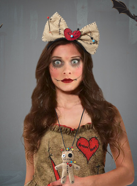 新品万圣节WOODOO娃娃项链发箍装