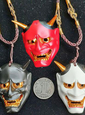 和风般若面具项链创意男女个性酷