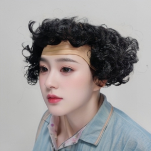 秃顶装饰假发老头搞笑怪装扮光头假头套男秃头地中海表演头饰道具