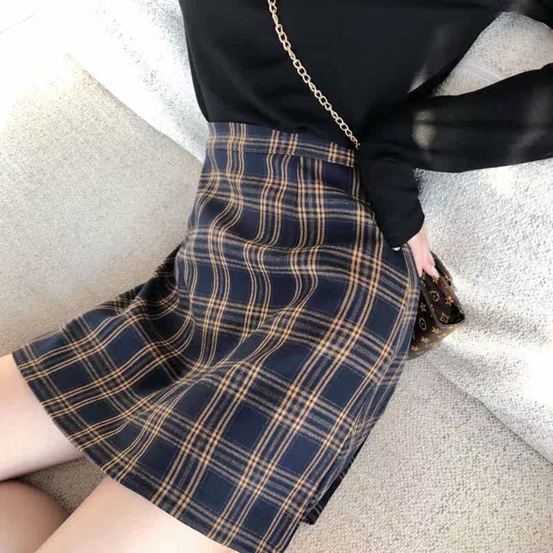 複古格子半身裙女2019春季韓版百搭chic高腰顯瘦A字包臀短裙學生在類目 女裝/女士精品, 半身裙中 - 來自Buy2taobao.com提供專業的淘寶代購服務