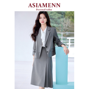 轻奢西服套裙女2025年秋冬新款高级感修身显瘦大学生面试职业西装